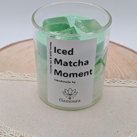 Duftkerze aus Sojawachs – Matcha Tea & Wild Honey – handgegossen