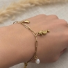 Armband Gold Silber | Seestern Muschel Seepferd Perle | Charms