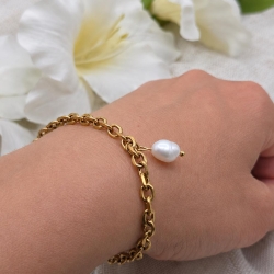 Armband Süßwasserperle Gold | Silber | Maritime Charms Armband