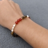 Armband – Karneol, Tigerauge & Süßwasserperlen – Perlenarmband