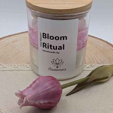 Sojawachs Duftkerze mit Rosenduft – Handgegossene Kerze, Geschenk