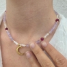 Kette Sichelmond – Edelstein Halskette Damen – Jade Tigerauge