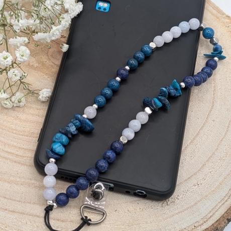 Handykette kurz blau – Phone Strap | Handy Kette Handgelenk
