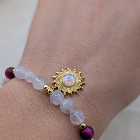 Armband Mondstein – Edelsteinarmband – Perlenarmband - Charm