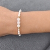 Armband – Weiße Jade & Süßwasserperlen – Edelsteinarmband