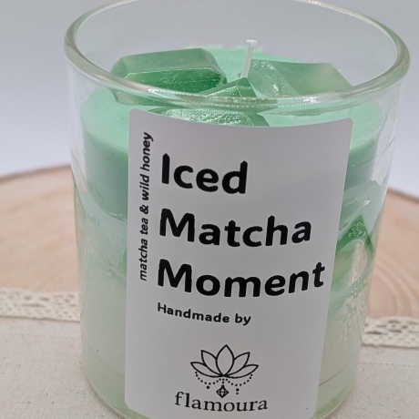 Duftkerze aus Sojawachs – Matcha Tea & Wild Honey – handgegossen