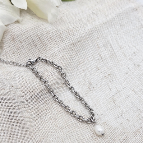 Armband Süßwasserperle Gold | Silber | Maritime Charms Armband