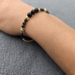 Obsidian Armband Seelenspiegel – Schwarzer Edelstein Schmuck Gold