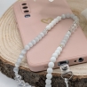 Handykette weiß fürs Handgelenk – Handyanhänger, Anhänger Handy