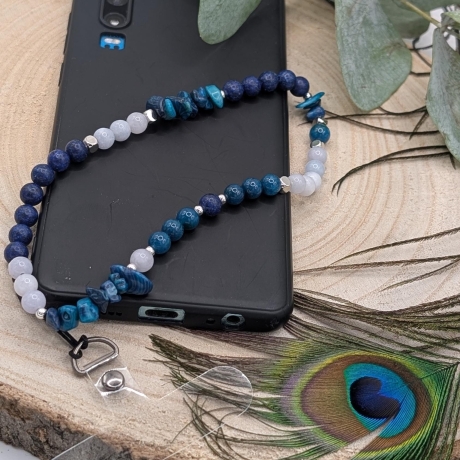 Handykette kurz blau – Phone Strap | Handy Kette Handgelenk