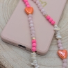 Handykette kurz fürs Handgelenk aus Rosenquarz – Phone Strap