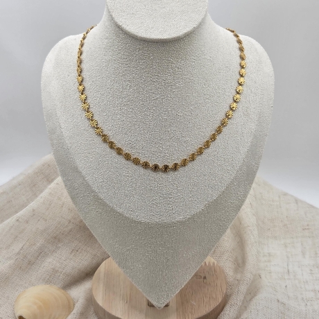 Zarte Plättchen Halskette Gold oder Silber | Layering Kette
