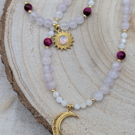 Armband Mondstein – Edelsteinarmband – Perlenarmband - Charm