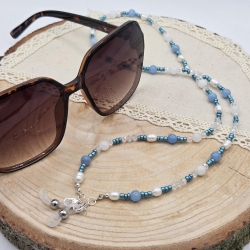 Brillenkette mit Süßwasserperlen & Edelsteinen - Glasses Chain