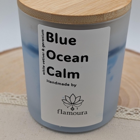 Duftkerze aus Sojawachs – Blue Ocean Calm – handgegossen
