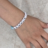 Armband Schulkind Einschulung | Edelstein + Buchstabenperlen