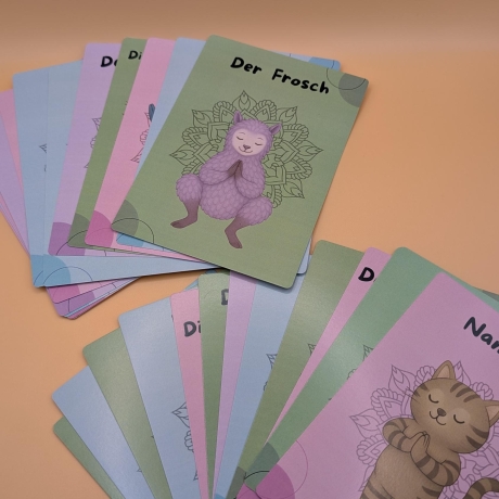 Yogakarten für Kinder | 25 Kinderyoga Übungen mit Tieren | Yoga