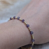 Armband Wintermagie - Edelsteinarmband Amethyst und Goldperlen