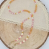 Brillenkette Boho – Rosenquarz & Chalcedon | Glasses Chain Sommer