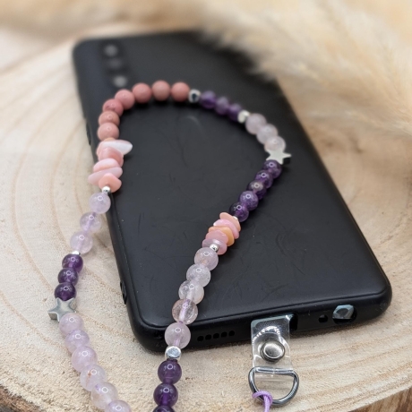 Handykette kurz fürs Handgelenk | aus Edelsteinen | Phone Strap