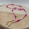 Brillenkette – Süßwasserperlen Chalcedon Lavastein, Glasses Chain