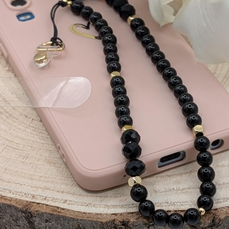 Handykette kurz schwarz – Phone Strap | Handy Kette Handgelenk
