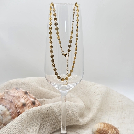 Zarte Plättchen Halskette Gold oder Silber | Layering Kette
