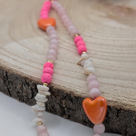 Handykette kurz fürs Handgelenk aus Rosenquarz – Phone Strap