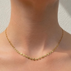 Zarte Plättchen Halskette Gold oder Silber | Layering Kette