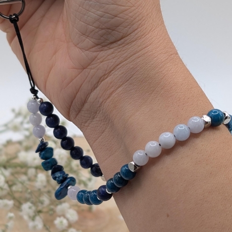 Handykette kurz blau – Phone Strap | Handy Kette Handgelenk