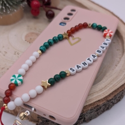 Handykette fürs Handgelenk – Phone Strap | Karneol & Malachit