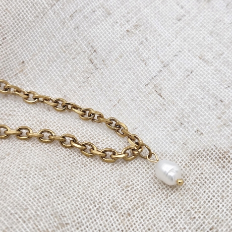 Armband Süßwasserperle Gold | Silber | Maritime Charms Armband