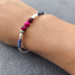 Rotes Tigerauge Armband – Edelsteinarmband – Perlenarmband Damen
