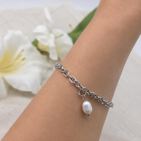 Armband Süßwasserperle Gold | Silber | Maritime Charms Armband