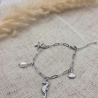Armband Gold Silber | Seestern Muschel Seepferd Perle | Charms
