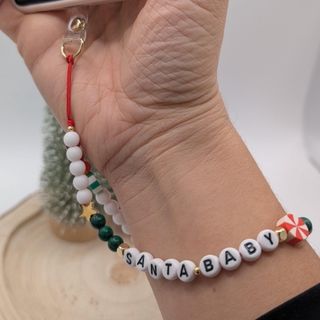Handykette fürs Handgelenk – Phone Strap | Karneol & Malachit