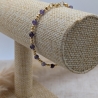 Armband Wintermagie - Edelsteinarmband Amethyst und Goldperlen