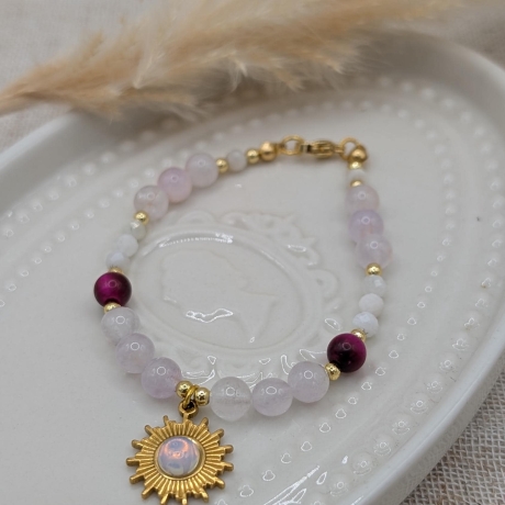 Armband Mondstein – Edelsteinarmband – Perlenarmband - Charm