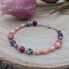 Armband - Perlenarmband - Dalmatiner Jaspis, Tigerauge & Amethyst