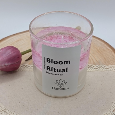 Sojawachs Duftkerze mit Rosenduft – Handgegossene Kerze, Geschenk