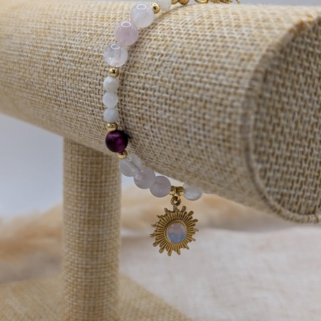 Armband Mondstein – Edelsteinarmband – Perlenarmband - Charm