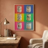 Milchdosen Pop Art – Retro Küchenposter A4