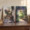 Garten Kunstkarten Set 4er Sommeridyll, Aquarell 