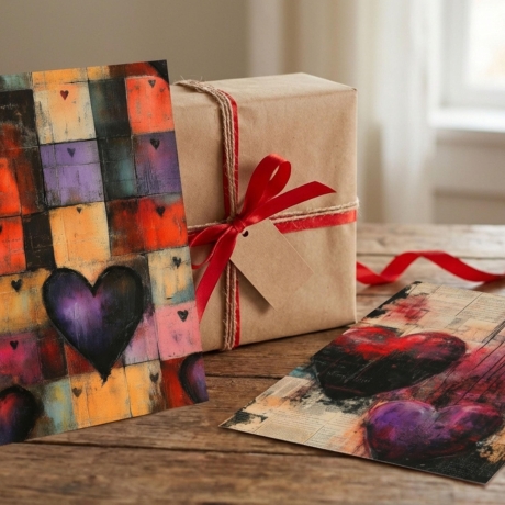 Dark Love Letters Mini Print Set - 4er Set Kunstdrucke 13x18 cm