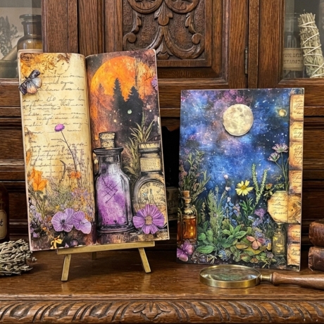 Magisches Kräuter Apotheke Postkarten Set - Elixier & Mond