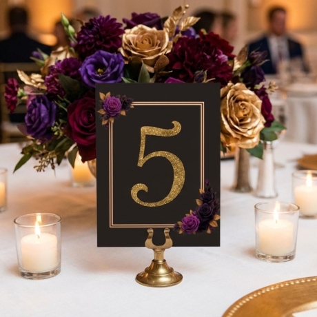 Tischnummern Hochzeit Set 1-20 |Dark Academia Hochzeitsdeko 