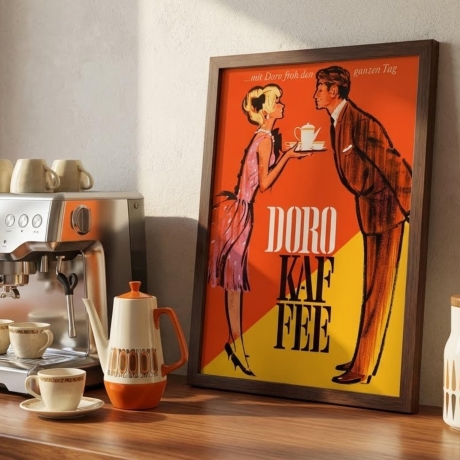 Doro Kaffee – Retro Küchenposter 1960er A4