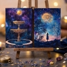 Mystisches 4er Mini Print Set 13x18 cm – Mond & Sternenhimmel 