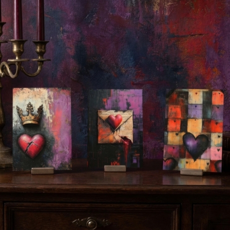 Dark Love Letters Mini Print Set - 4er Set Kunstdrucke 13x18 cm