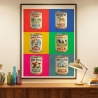 Milchdosen Pop Art – Retro Küchenposter A4